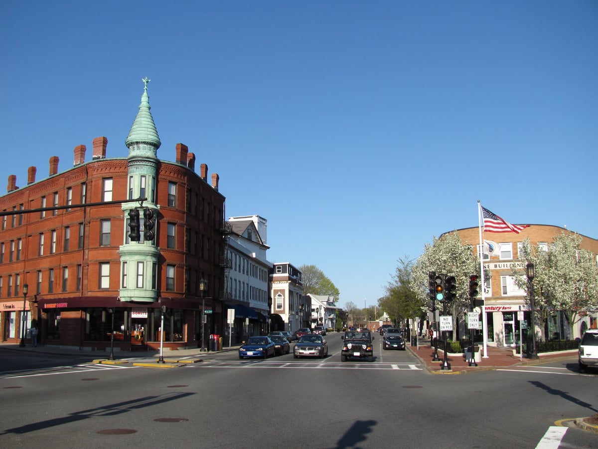Medford Square in Medford, Massachusetts