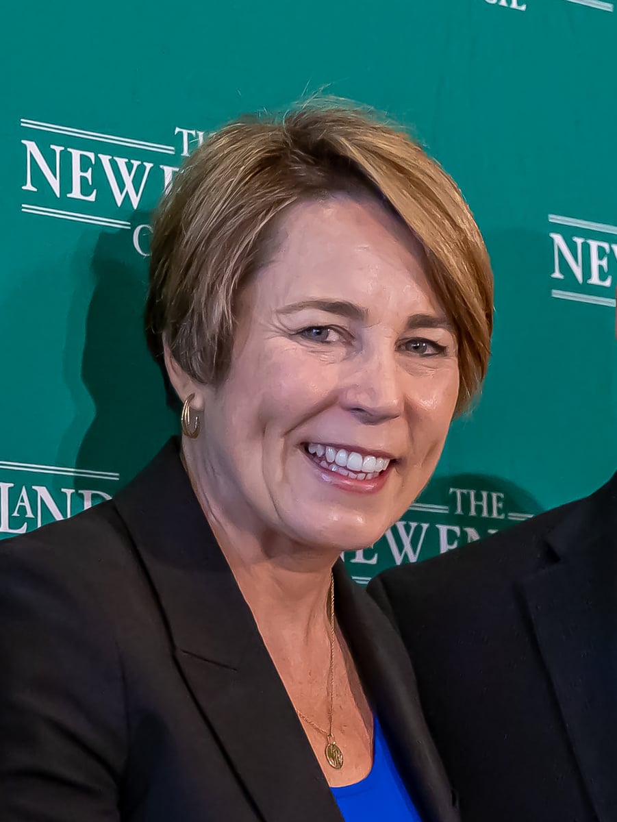 Gov. Maura Healey speaking at New England Council breakfast