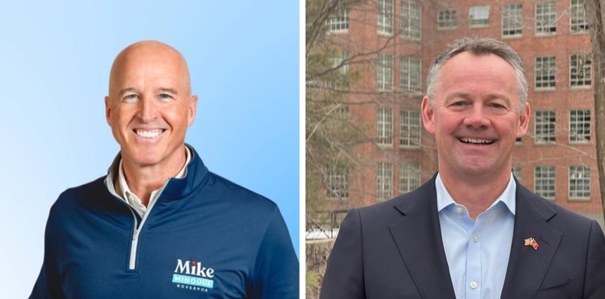 Side-by-side photos of Mike Minogue and Brian Shortsleeve
