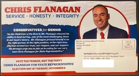 The Conservatives for Dennis mailer prosecutors allege was paid for with stolen money
