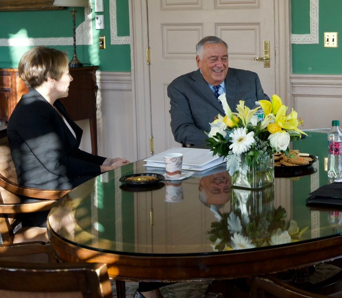 Governor Maura Healey and House Speaker Ronald Mariano