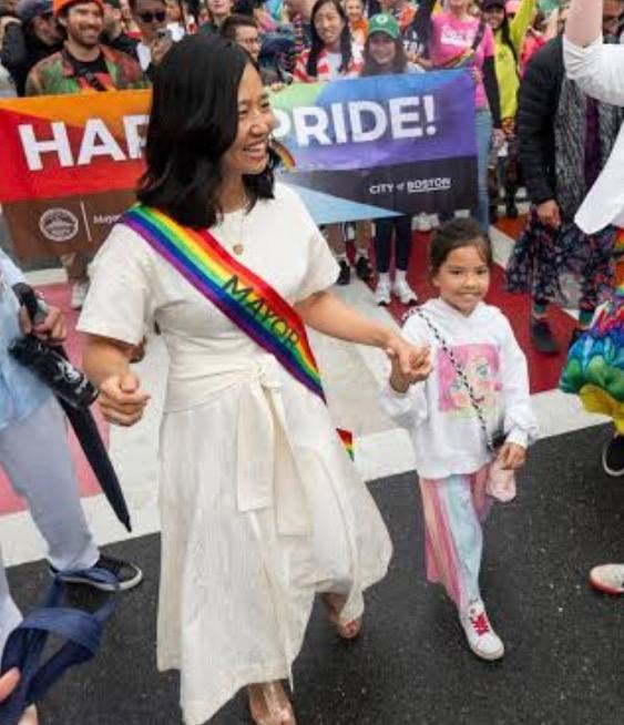 Mayor Michelle Wu at Boston Pride parade