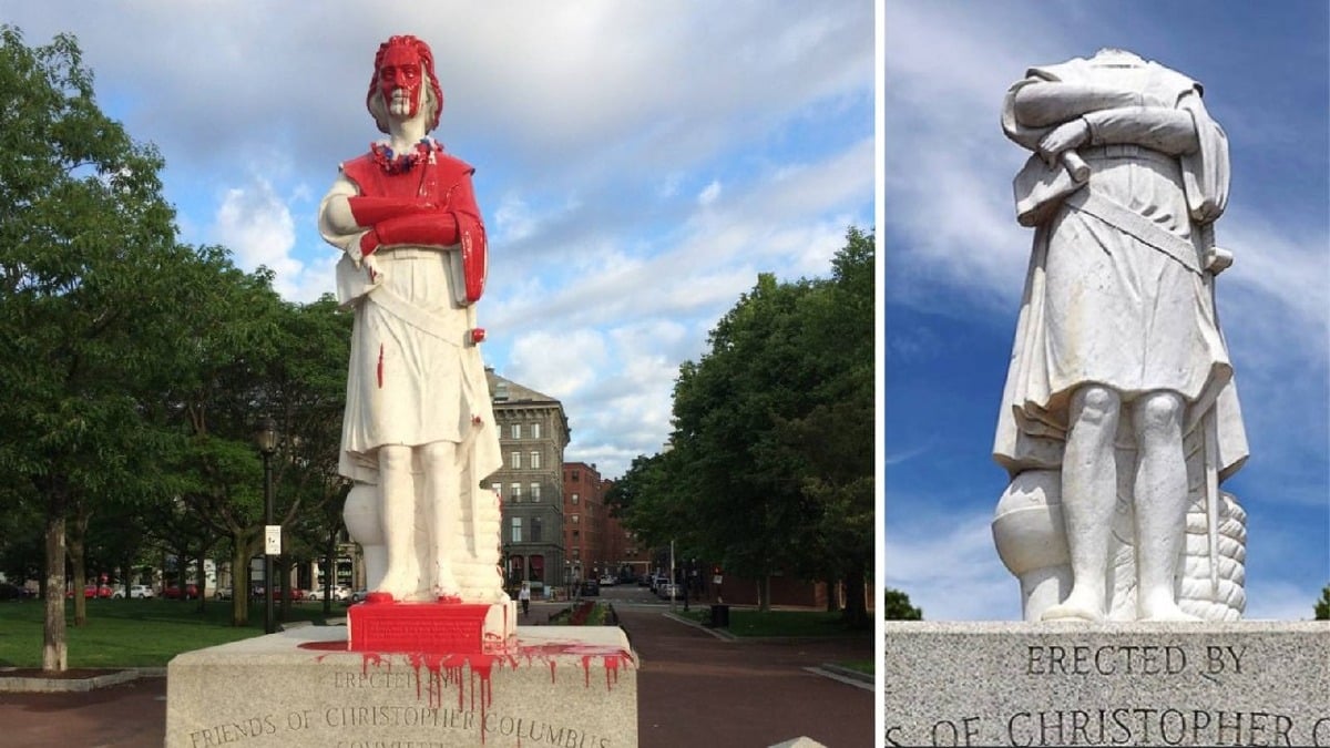 ON THIS DAY: Boston removed the Christopher Columbus statue 6 years ago after a woke mob threw paint on it and then beheaded — here's where it is now