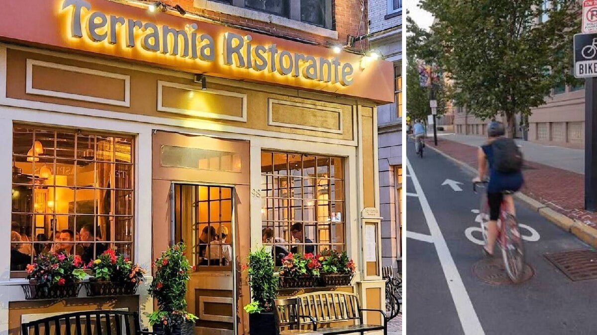 Woke Boston cyclists threaten to BOYCOTT beloved North End restaurant after owner pleads with City Hall not to bulldoze patio for BIKE RACKS