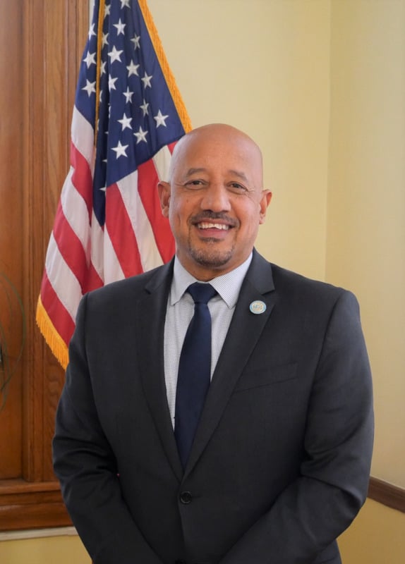 Lawrence Mayor Brian A. DePeña, who appointed his former Chief of Staff, William Castro, as Provisional Lawrence Police Chief in October 2023.