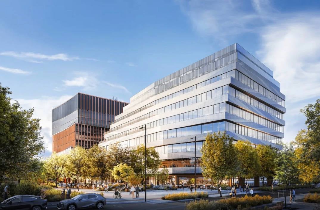 A rendering of the Enterprise Research Campus development in Allston.