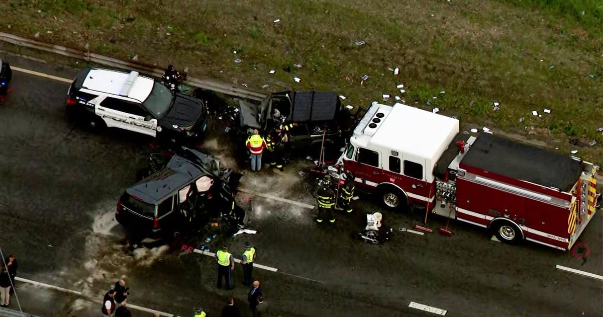 Aerial view of the crash on Route 1 in Lynnfield.