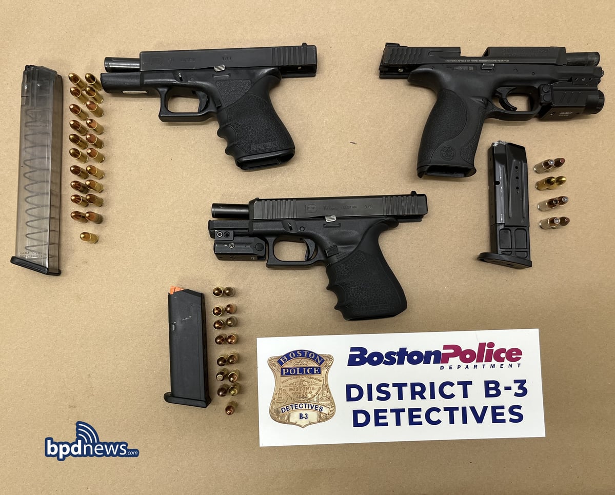 Three loaded guns pulled from Dorchester AirBNB party — one under a pillow, one with cash, one with an extended magazine