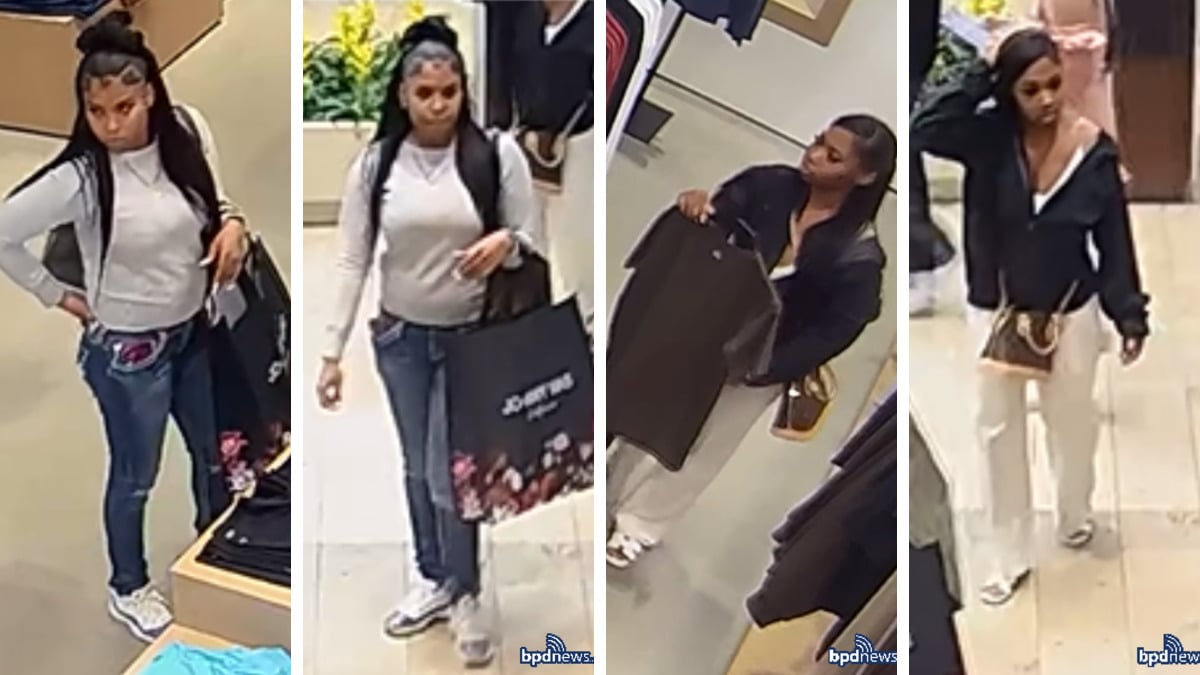 Boston looters strike again as two women tear through luxury store, walking out with armfuls of clothes — just weeks after a trio hit the same store