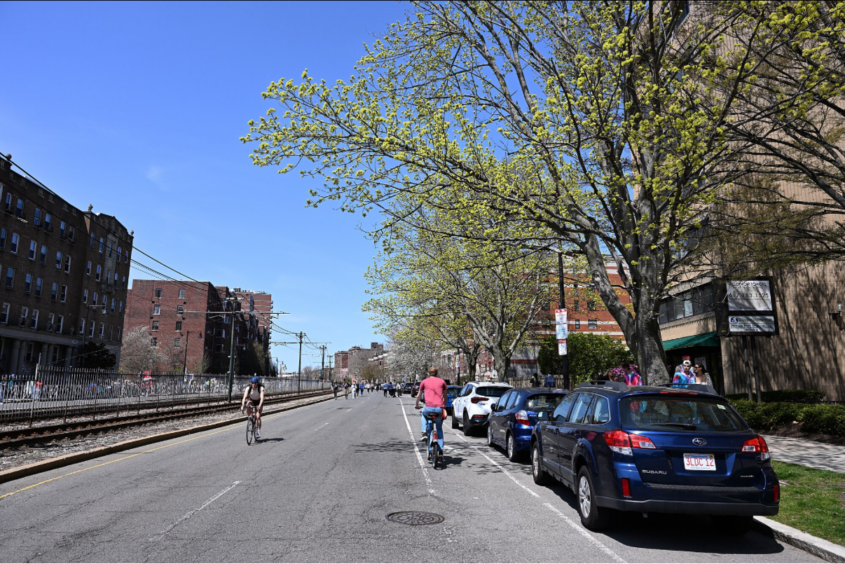 Cyclists seen biking on a Boston street. Some residents say they’ve had enough, calling them “entitled brats on two wheels.”