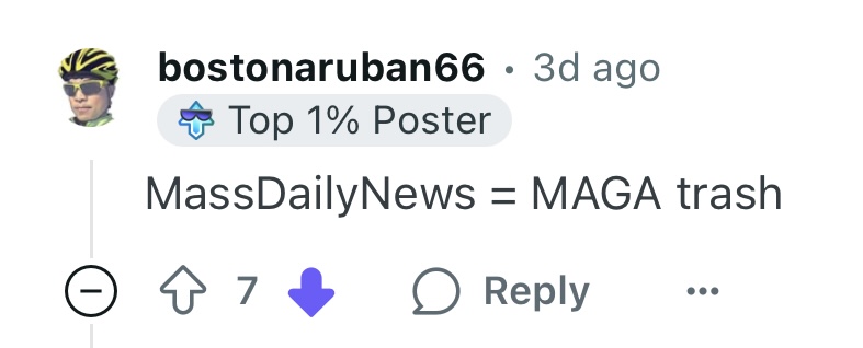 Cheung calling MDN “MAGA trash” on Reddit