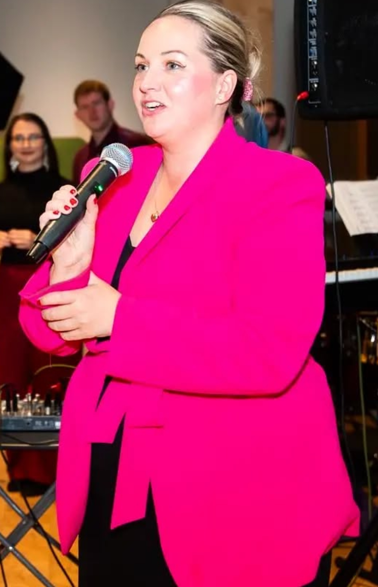 In October 2024, Sharon Durkan hit the mic in a blazing pink blazer — months before her Uber spending spree and well ahead of the sleek new look sparking City Hall chatter.