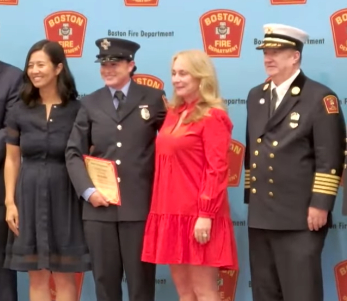 Just weeks ago she was hailed as the future of Boston Fire — now she’s in cuffs after a parking lot punch-up.