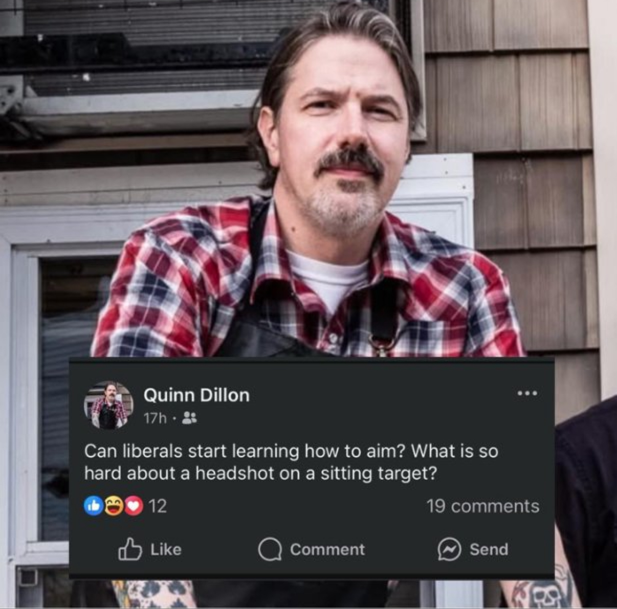 Quinn Dillon, a barber at Professional Barbers of Lowell, was fired after this shocking Facebook post mocking Charlie Kirkâs assassination went viral. Owner Ty Rutledge condemned the comment as âextremely out of lineâ and cut ties immediately.