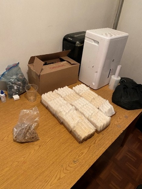 Kilos of fentanyl, stacks of glassine baggies, rubber bands, and cutting supplies seized from Collazo’s Bronx basement — the tools of a fentanyl mill that funneled poison into Massachusetts under the cover of Biden’s border crisis.
