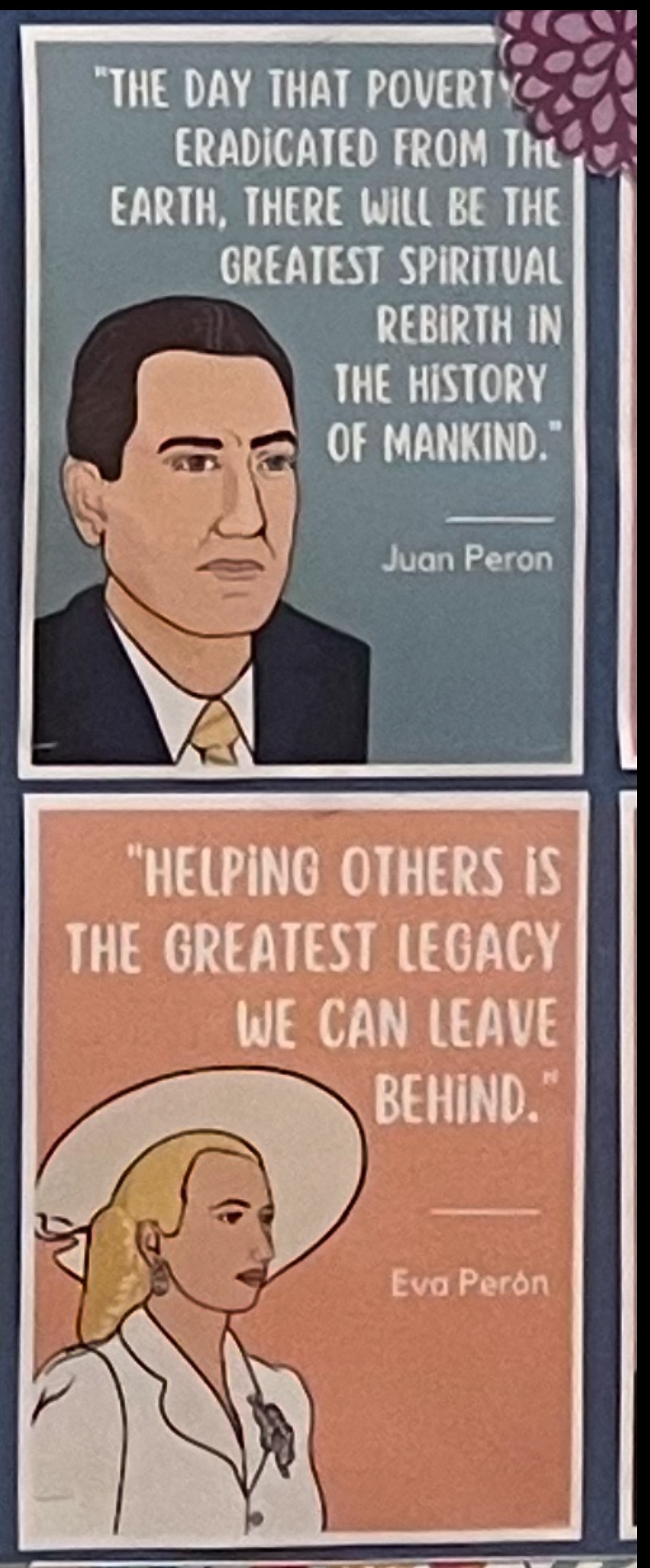 The Perry Elementary hallway bulletin board for Hispanic Heritage Month featured Fidel Castro, Che Guevara, and Juan Perón — men tied to censorship, executions, and repression across Latin America. For families who fled their regimes, seeing these dictators presented as cultural icons is an insult to Hispanic heritage and an example of political indoctrination creeping into schools.