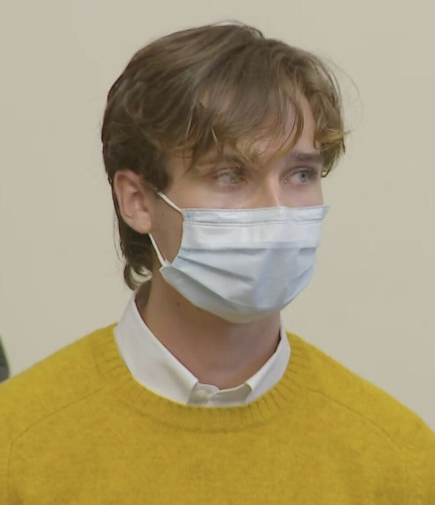 Roder Atwood, 21, of Somerville, was accused of punching a Boston police officer and breaking his nose during Tuesday night’s protest — now held on $10,000 cash bail after the fiery courtroom showdown.