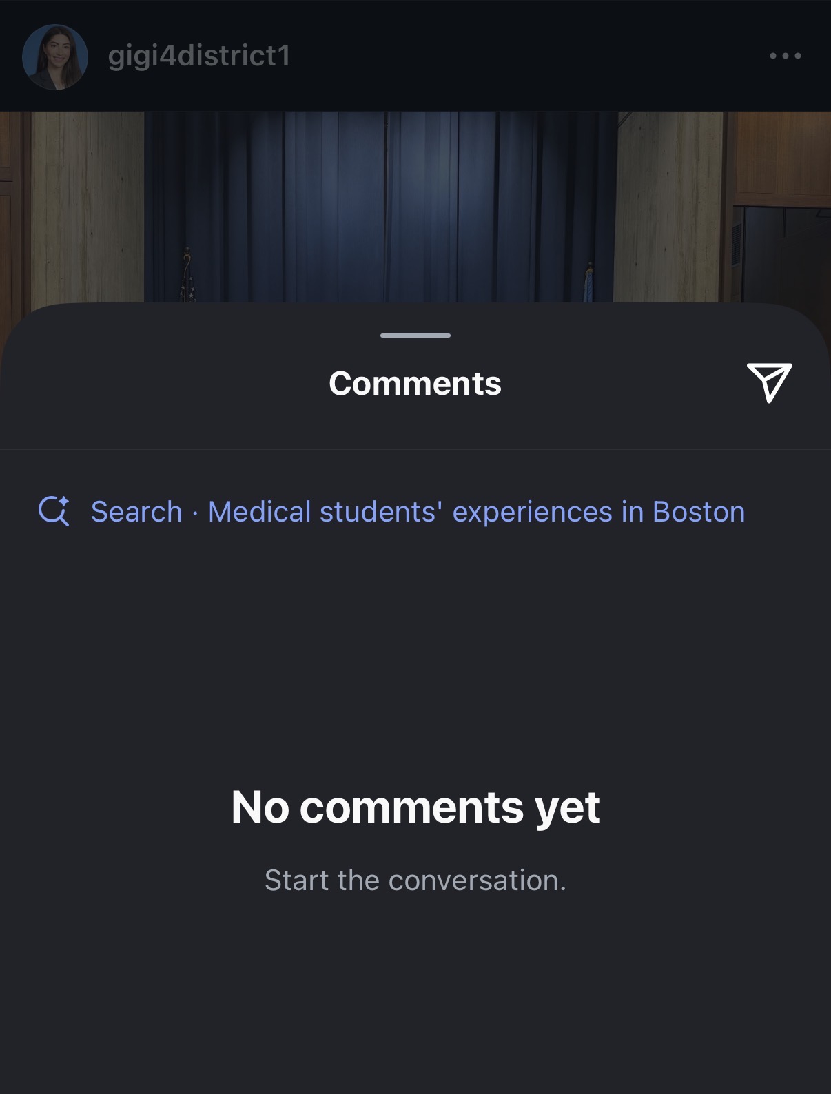 3 out of 8 comments appeared on Coletta-Zapata’s Instagram for a brief period before being fully scrubbed. 