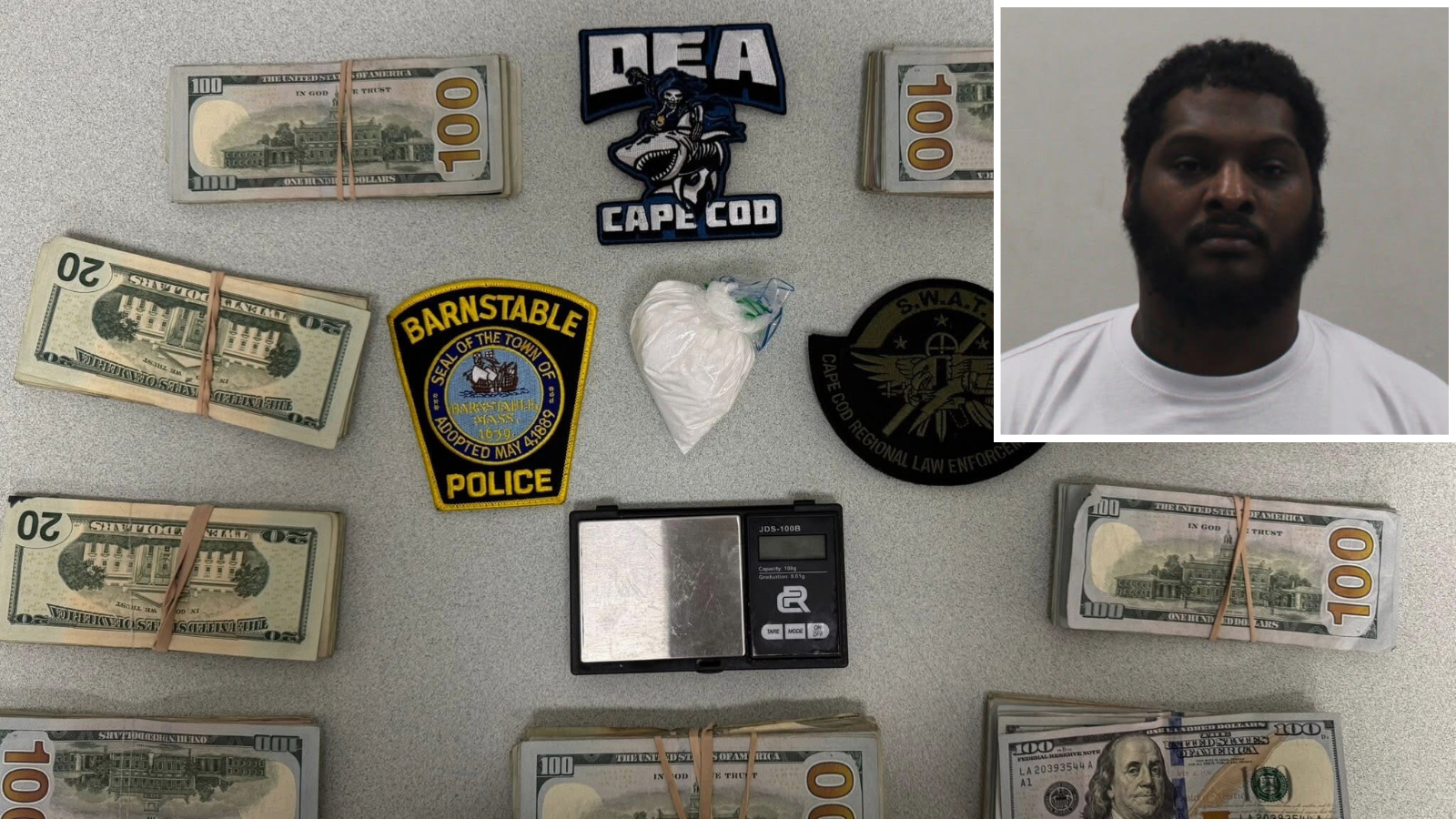 Multi agency sting busts suspected Cape trafficker, cocaine, fentanyl and stacks of cash seized