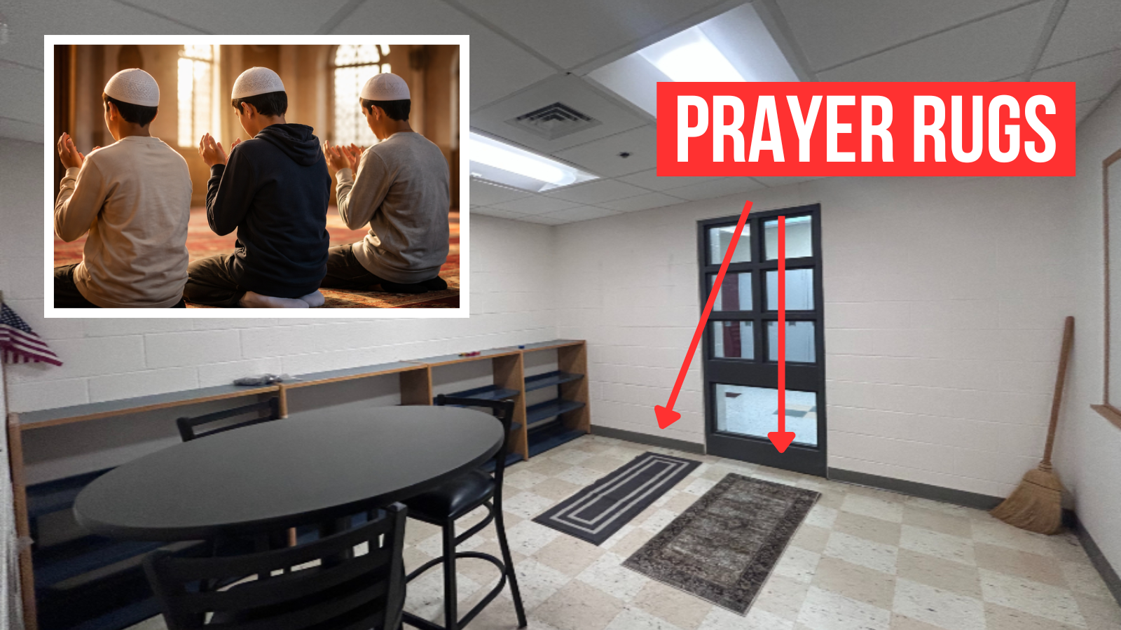 Inside a Massachusetts public school where Muslim students get prayer rugs, prayer passes, and permission to step out of class for daily religious observance — a move suggested and facilitated by school administrators