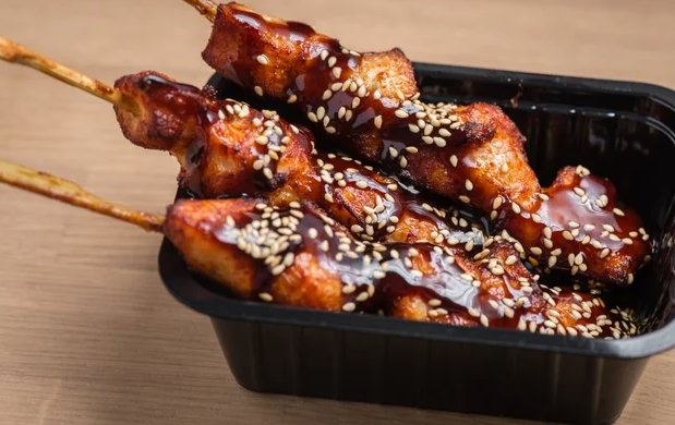 Kipsaté with teriyaki