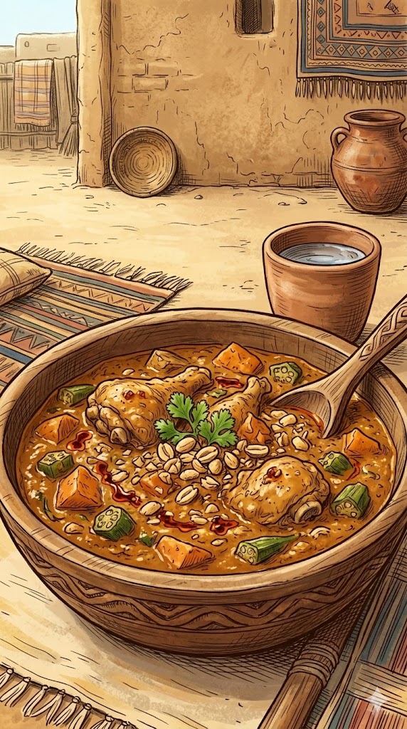 Afrikanischer Erdnuss-Hähnchen-Topf