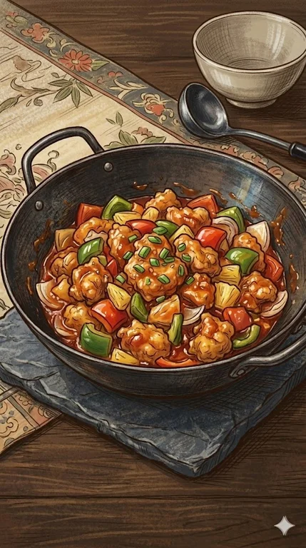 Asiatische Hähnchenpfanne süß-sauer