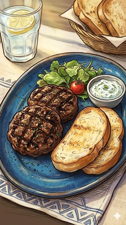 Bifteki mit Toastbrot