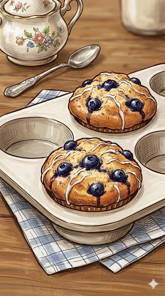 Blaubeermuffins mit Joghurt