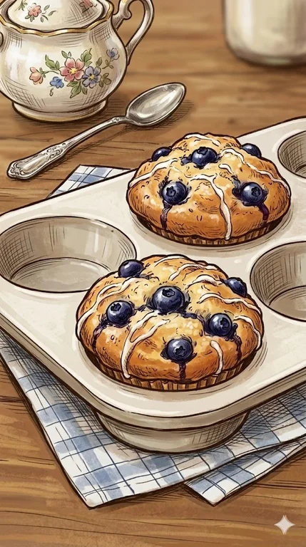 Blaubeermuffins mit Joghurt