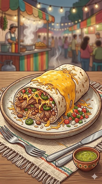 Burrito mit Cheddar