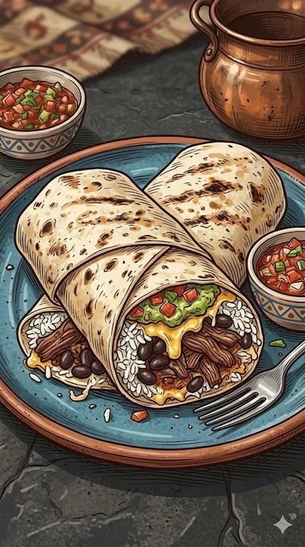 Burrito mit Reis
