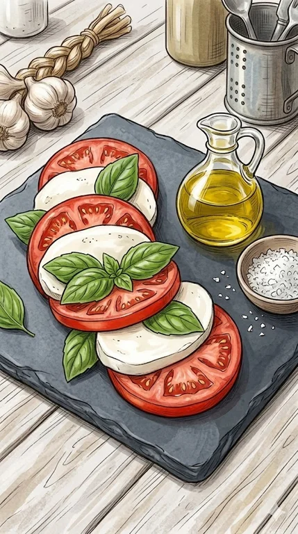 Caprese mit Tomate und Mozzarella