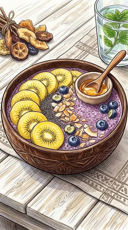 Chia Bowl mit SunGold Kiwi