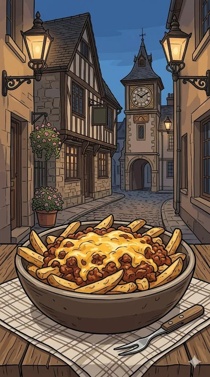 Chili Cheese Fries mit frischen Kartoffeln