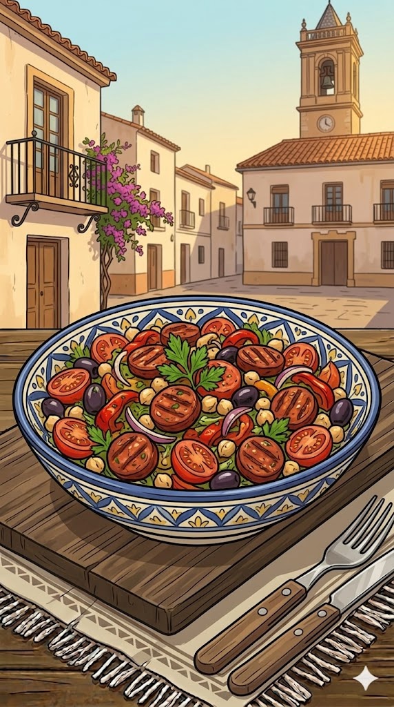 Chorizo Salat aus Spanien