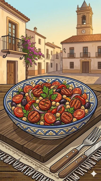Chorizo Salat aus Spanien