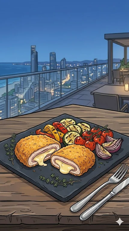 Cordon Bleu mit Grillgemüse