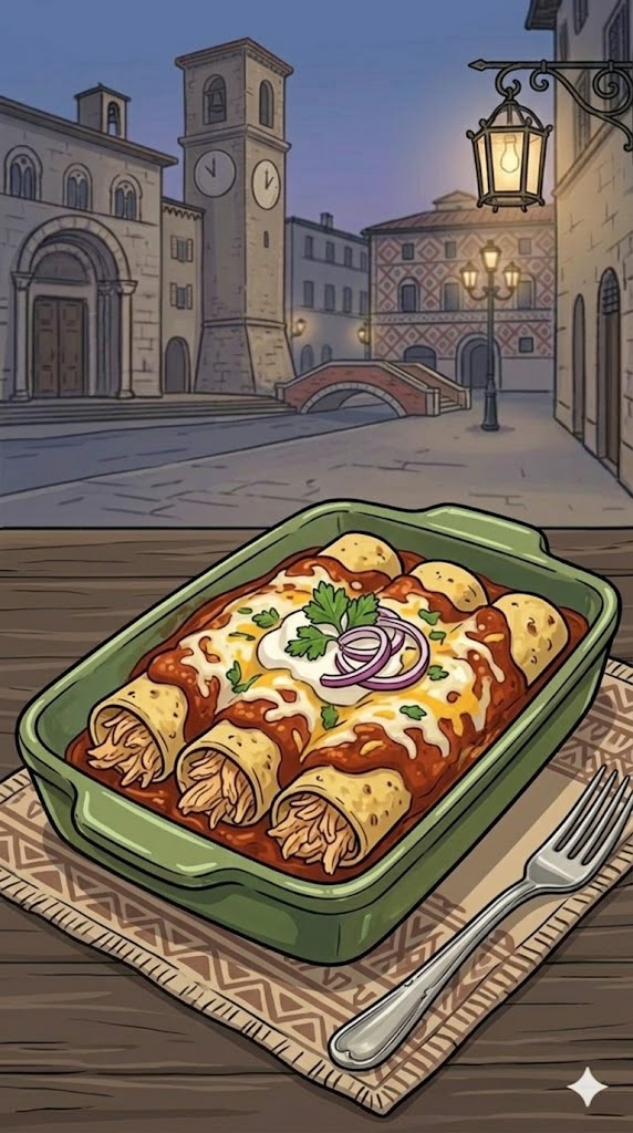 Enchiladas mit Hähnchen