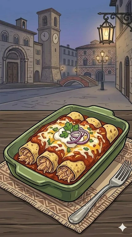 Enchiladas mit Hähnchen