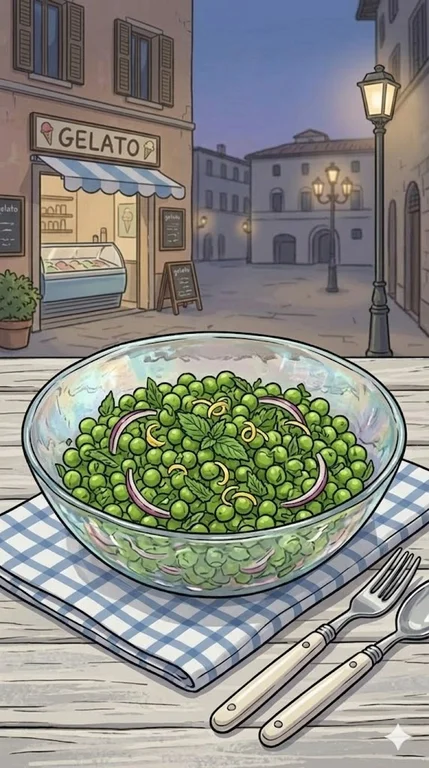 Erbsensalat mit Minze und Zitrone
