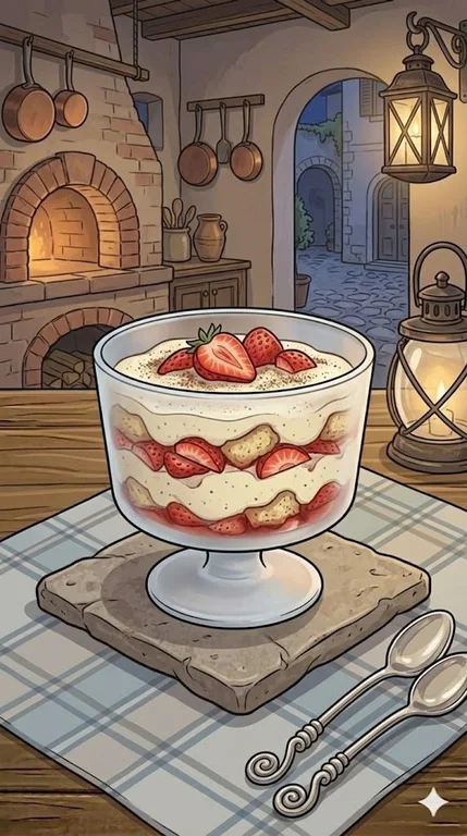 Erdbeer-Tiramisu mit Vanille