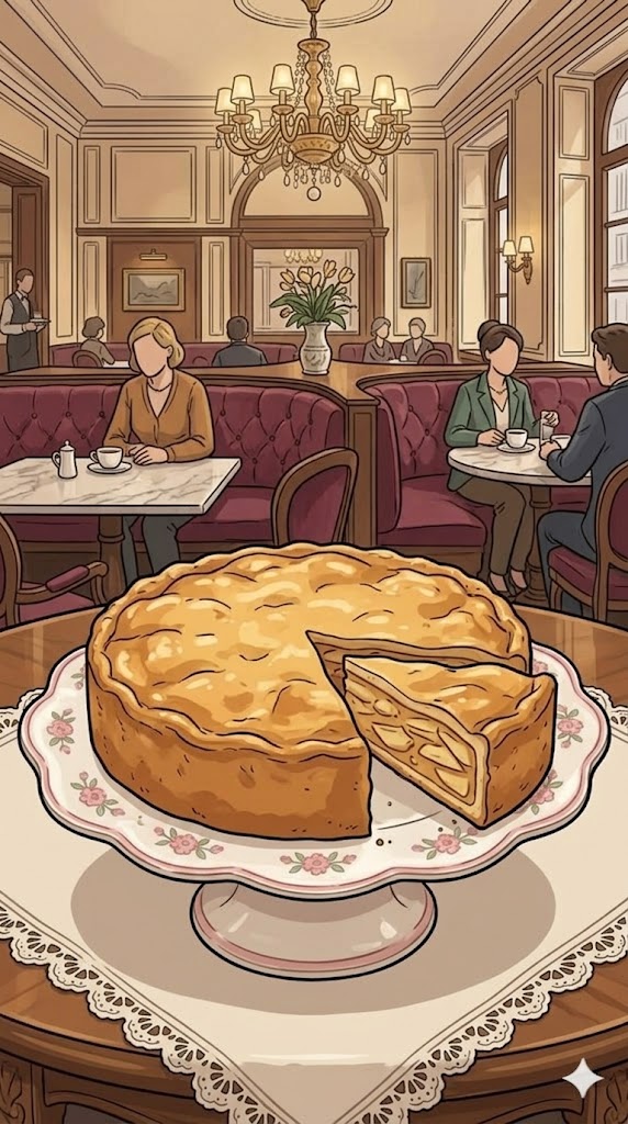 Gedeckter Apfelkuchen