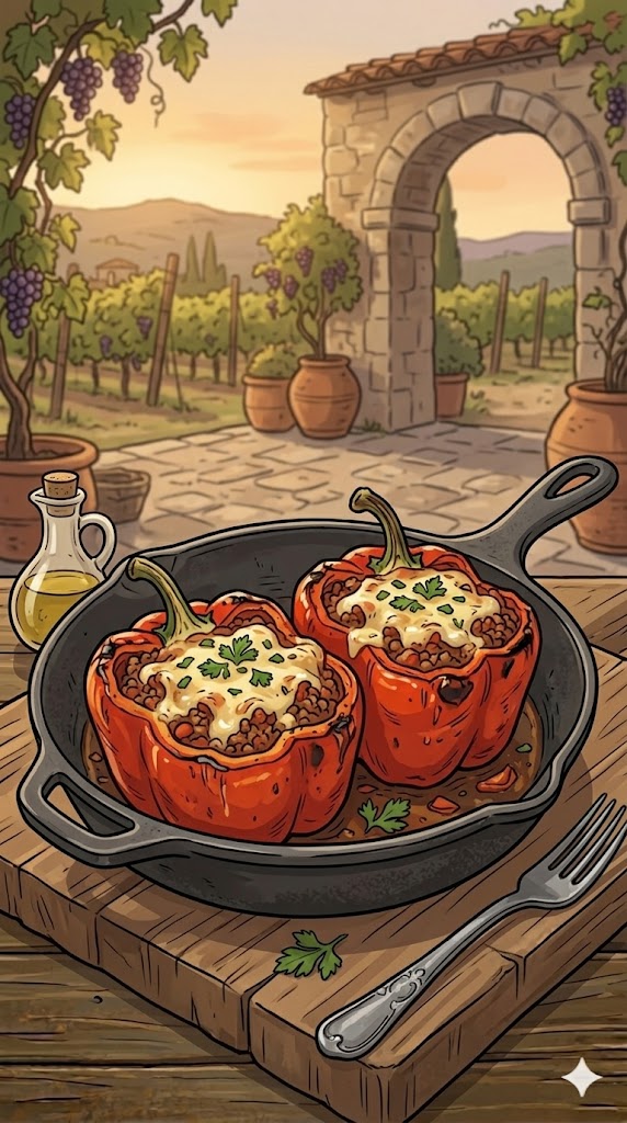 Gefüllte Paprika mit Hackfleisch