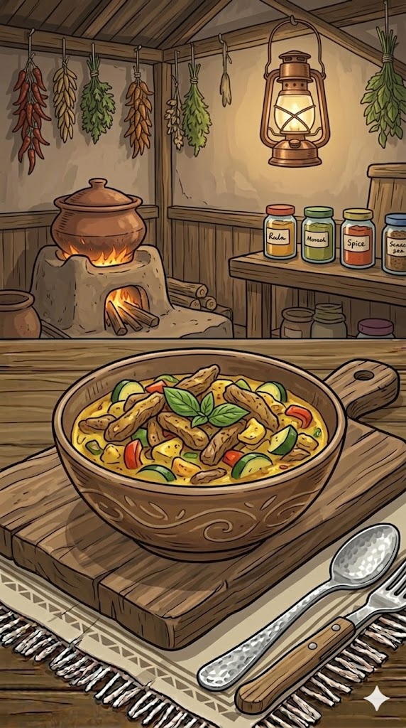 Geschnetzeltes mit Curry-Sahne