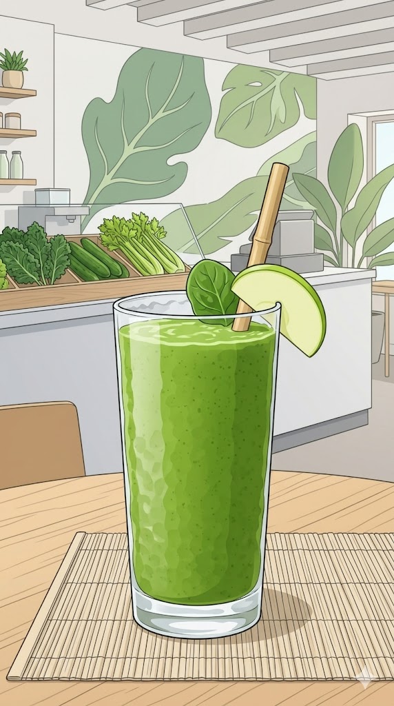 Grüner Smoothie mit Spinat