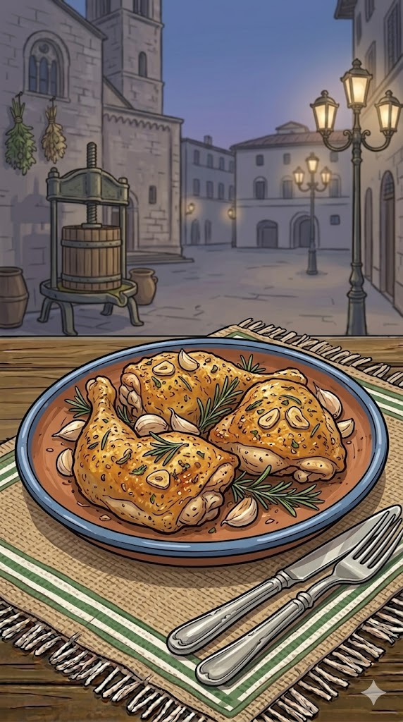 Hähnchenschenkel mit Knoblauch