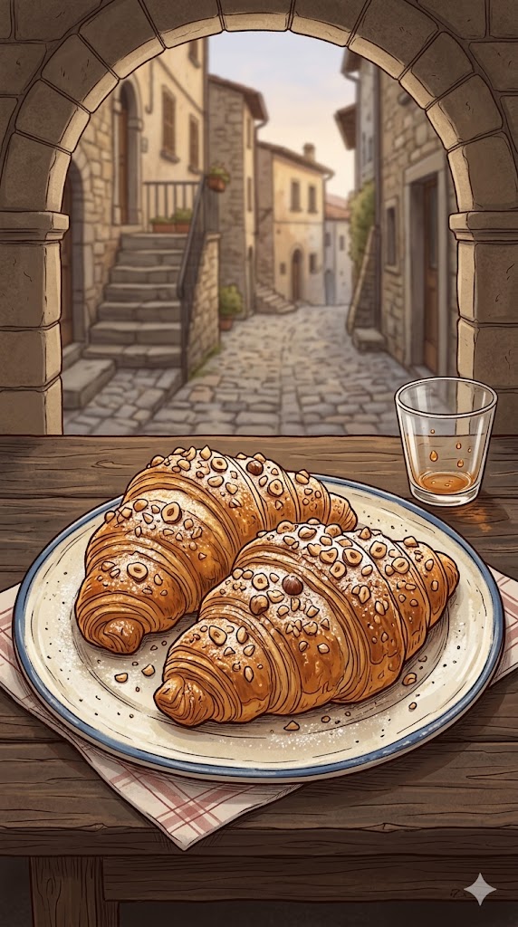 Hörnchen mit Haselnüssen