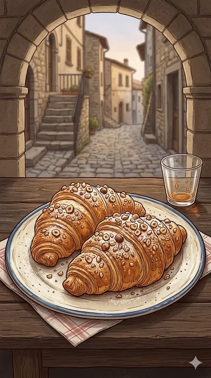 Hörnchen mit Haselnüssen