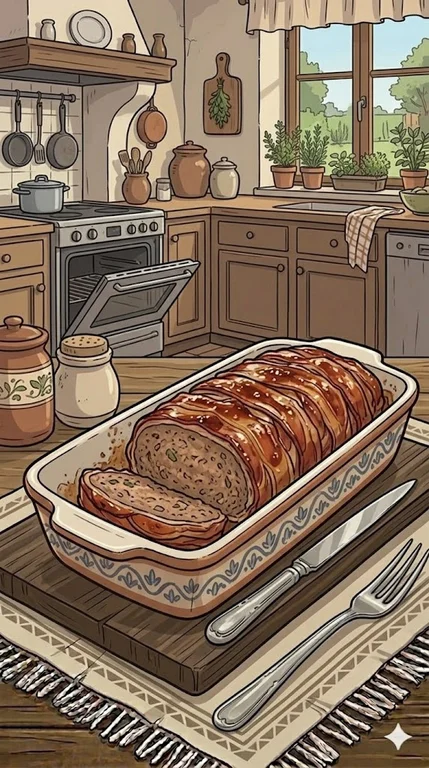 Hackbraten im süßen Speckmantel
